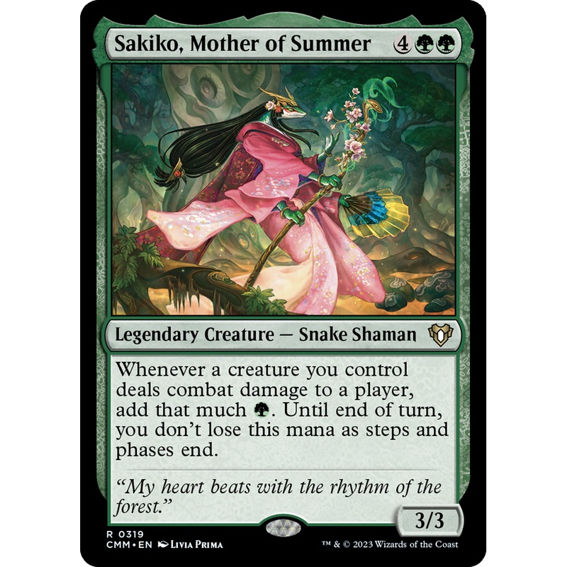 Sakiko, Mother of Summer (CMM-319) - Commander Masters Foil