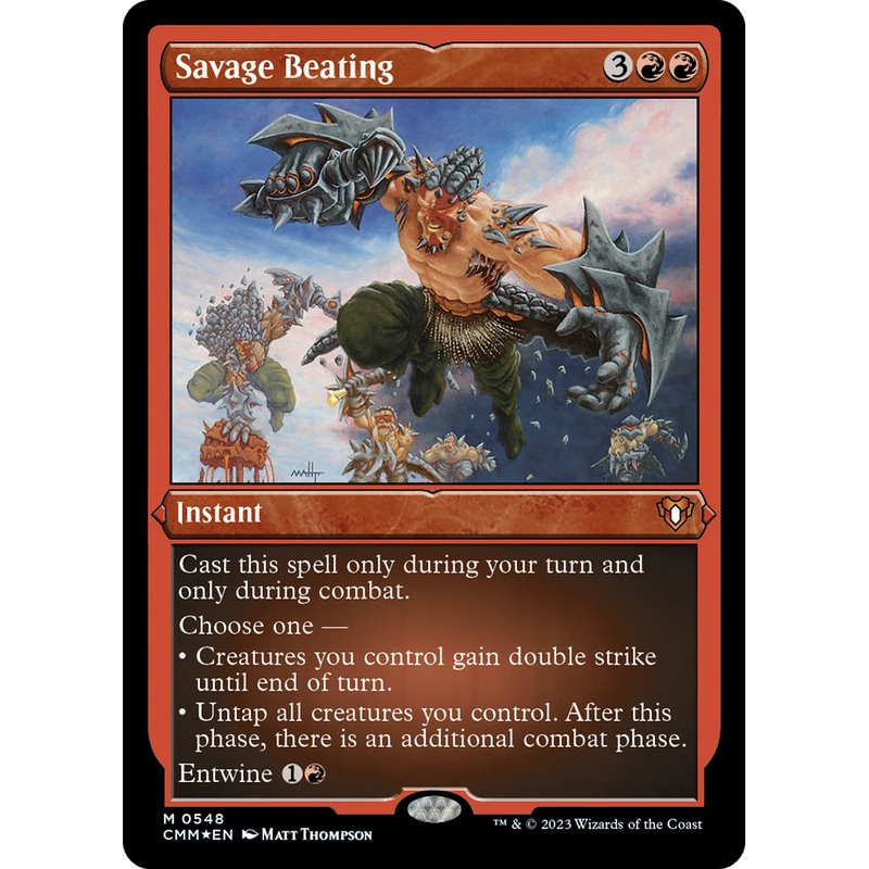 Savage Beating (CMM-548) - Commander Masters Etched Foil