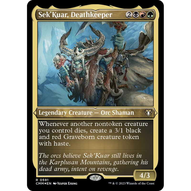 Sek'Kuar, Deathkeeper (CMM-591) - Commander Masters Etched Foil