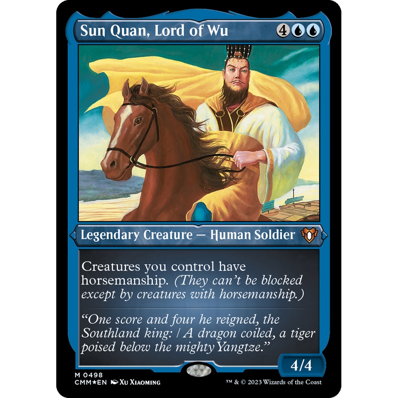 Sun Quan, Lord of Wu (CMM-498) - Commander Masters Etched Foil