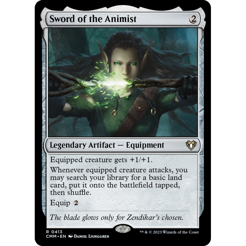 Sword of the Animist (CMM-413) - Commander Masters Foil