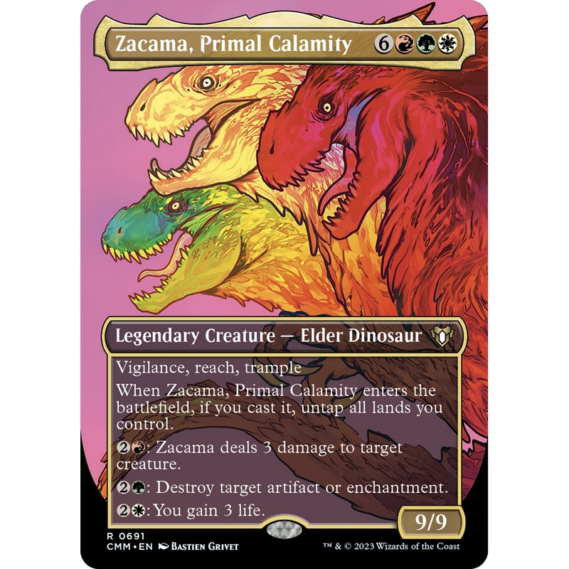 Zacama, Primal Calamity (CMM-691) - Commander Masters (Borderless) Foil