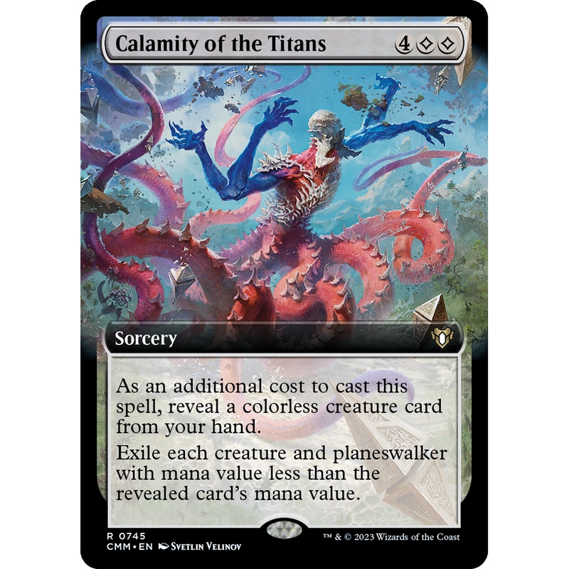 Calamity of the Titans (CMM-745) - Commander Masters: (Extended Art) Foil