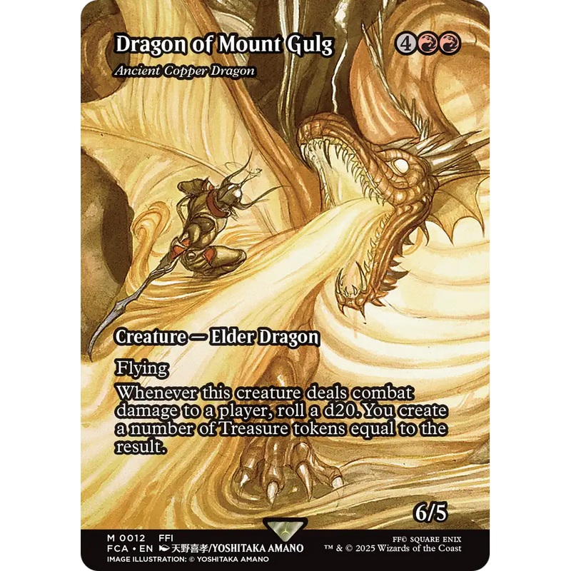 Dragon of Mount Gulg - Ancient Copper Dragon (Showcase) (FCA-012) - FINAL FANTASY: Through the Ages / Dragon of Mount Gulg (Borderless) Foil
