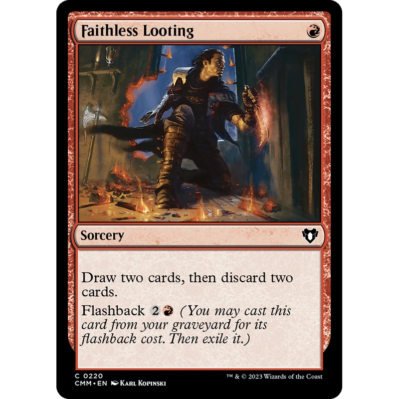Faithless Looting (CMM-220) - Commander Masters Foil