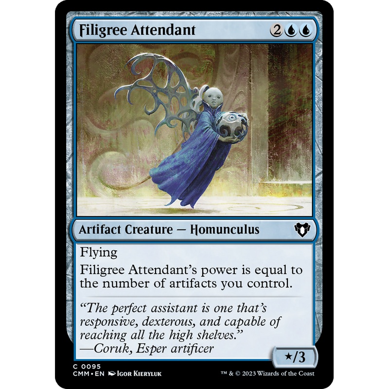 Filigree Attendant (CMM-095) - Commander Masters Foil