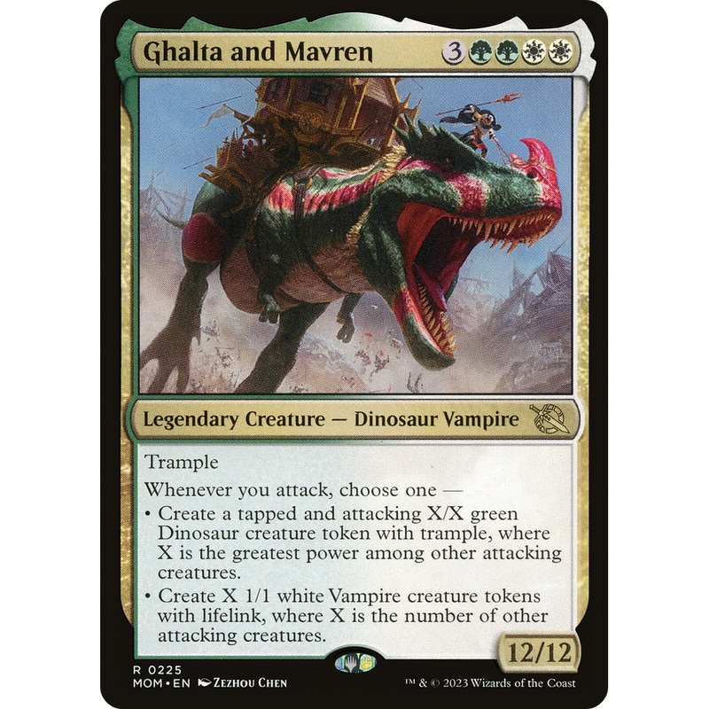 Ghalta and Mavren (MOM-225) - March of the Machine Foil
