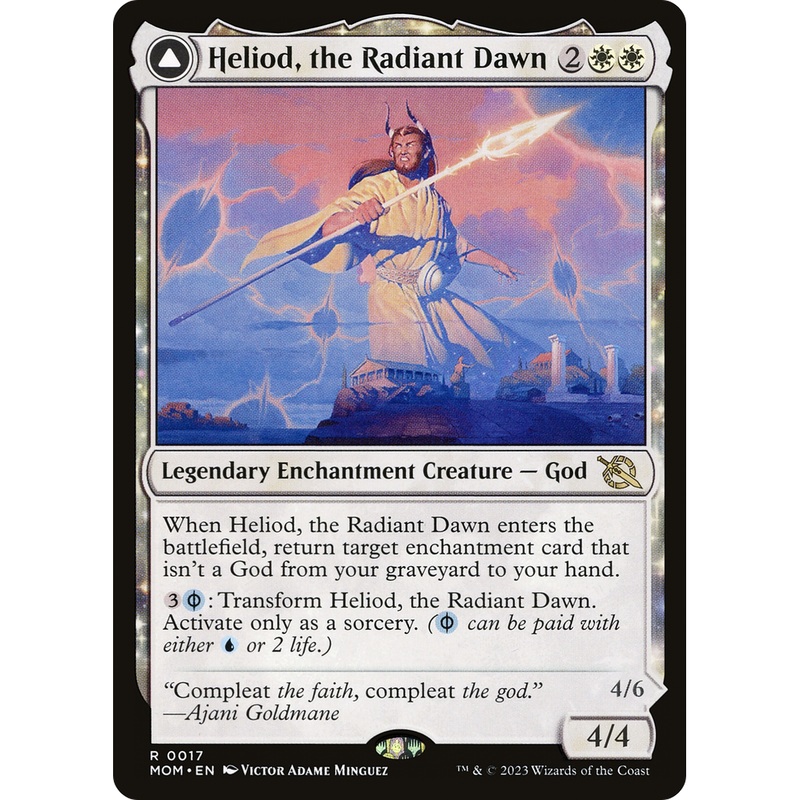 Heliod, the Radiant Dawn // Heliod, the Warped Eclipse (MOM-017) - March of the Machine: (enchantment) Foil
