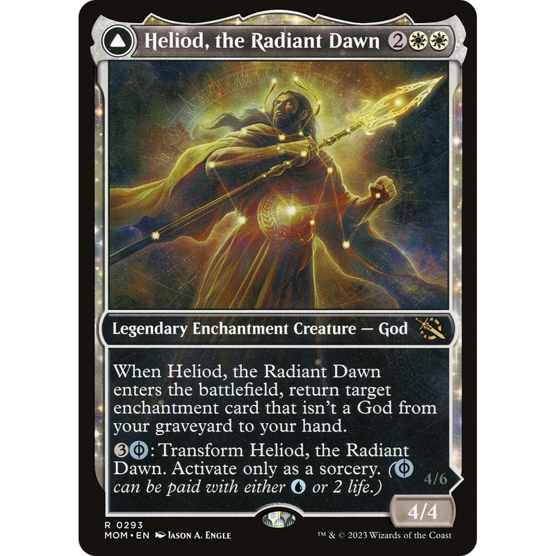 Heliod, the Radiant Dawn // Heliod, the Warped Eclipse (MOM-293) - March of the Machine: (Showcase, enchantment) Foil