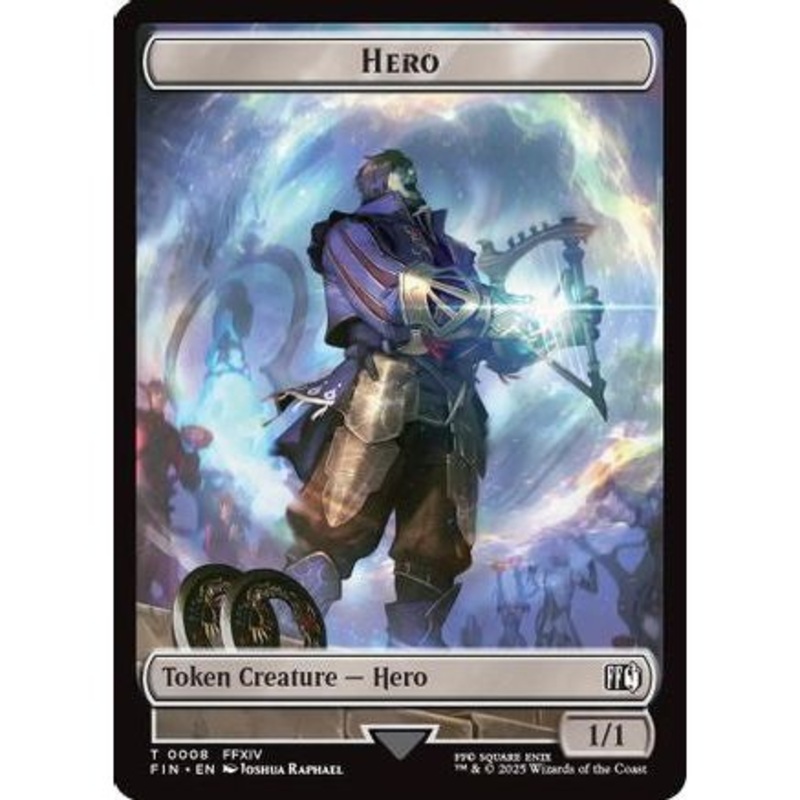 Hero (0008) // Bird (0017) Double-Sided Token (FIN-8 // 17) - FINAL FANTASY