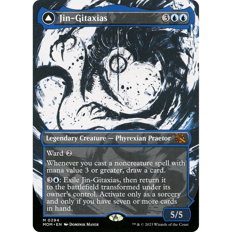 Jin-Gitaxias // The Great Synthesis (MOM-294) - March of the Machine: (Showcase) (Borderless) Foil
