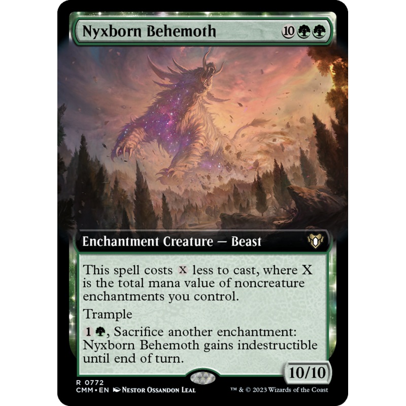Nyxborn Behemoth (CMM-772) - Commander Masters: (Extended Art, enchantment)