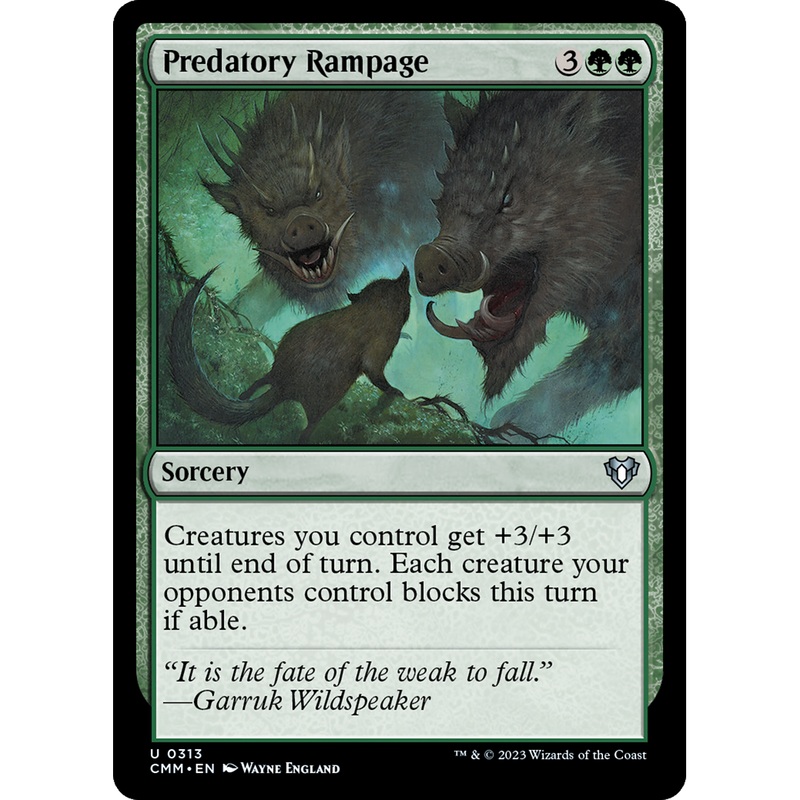 Predatory Rampage (CMM-313) - Commander Masters Foil