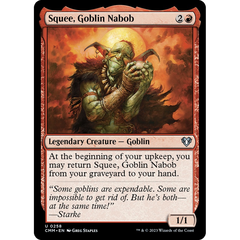 Squee, Goblin Nabob (CMM-258) - Commander Masters Foil