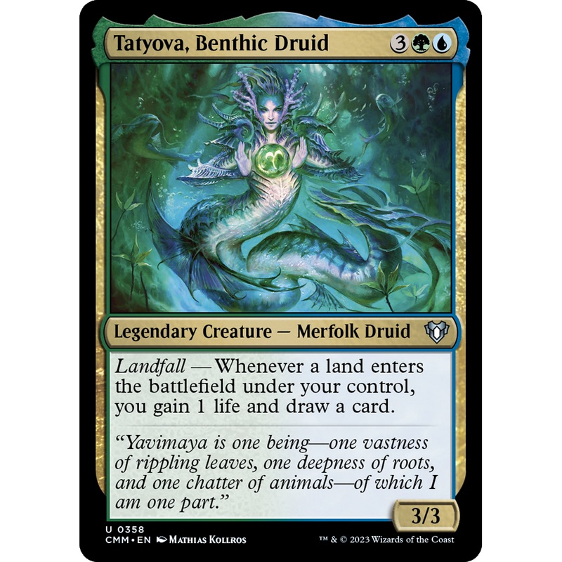 Tatyova, Benthic Druid (CMM-358) - Commander Masters
