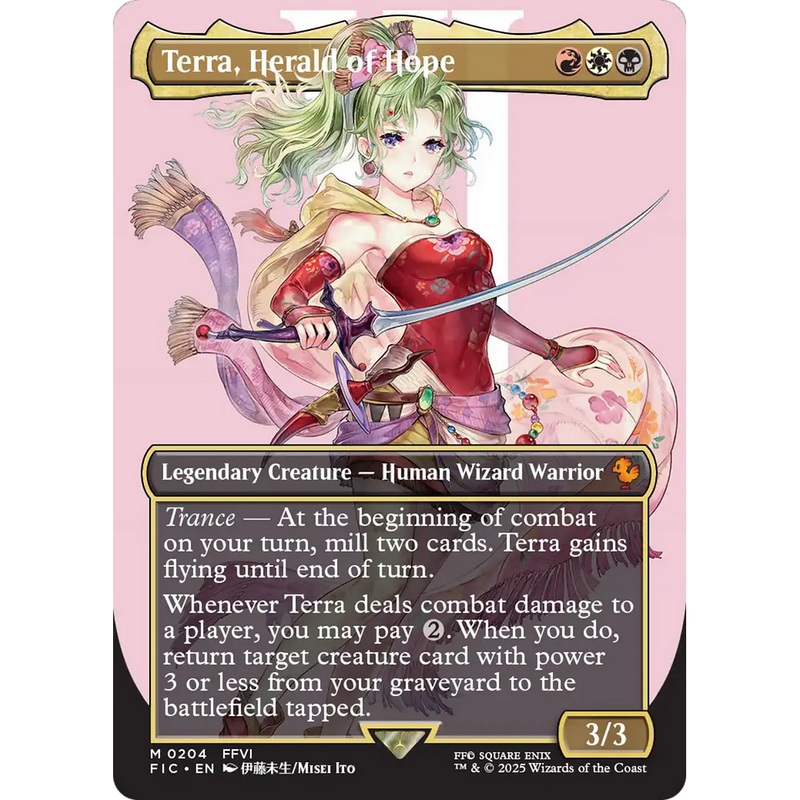 Terra, Herald of Hope (Borderless) (FIC-204) - Commander: FINAL FANTASY (Borderless) Foil