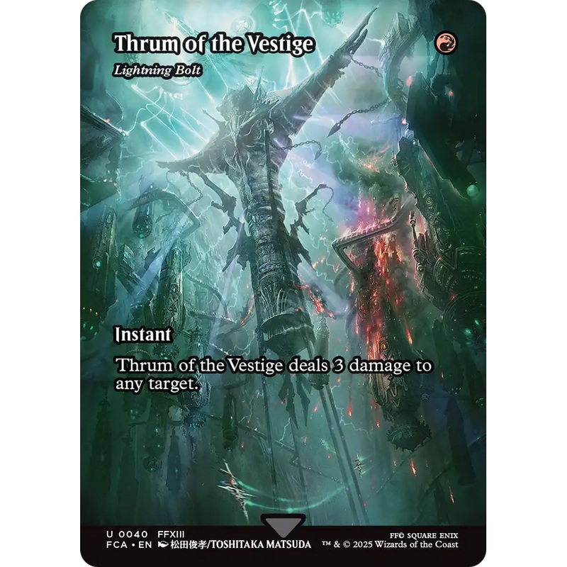 Thrum of the Vestige - Lightning Bolt (Showcase) (FCA-040) - FINAL FANTASY: Through the Ages / Thrum of the Vestige (Borderless) Foil