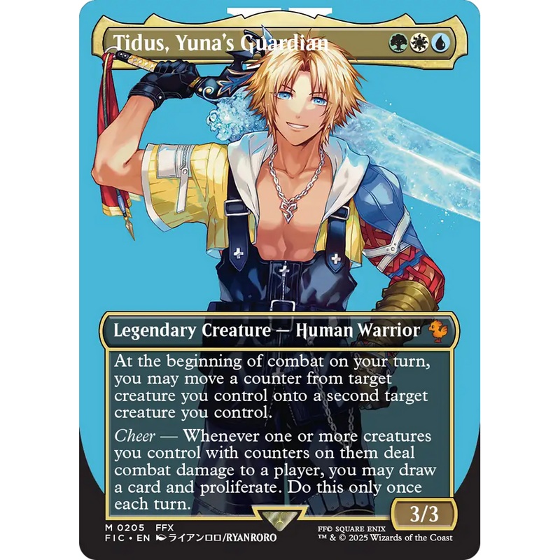 Tidus, Yuna's Guardian (FIC-205) - Commander: FINAL FANTASY (Borderless) Foil