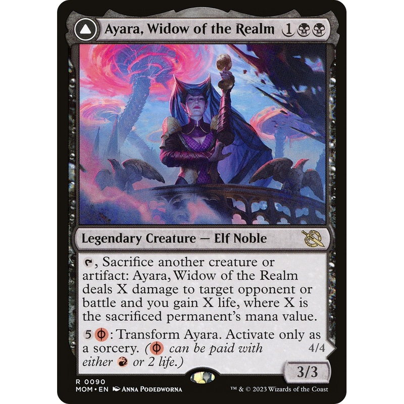 Ayara, Widow of the Realm // Ayara, Furnace Queen (MOM-090) - March of the Machine
