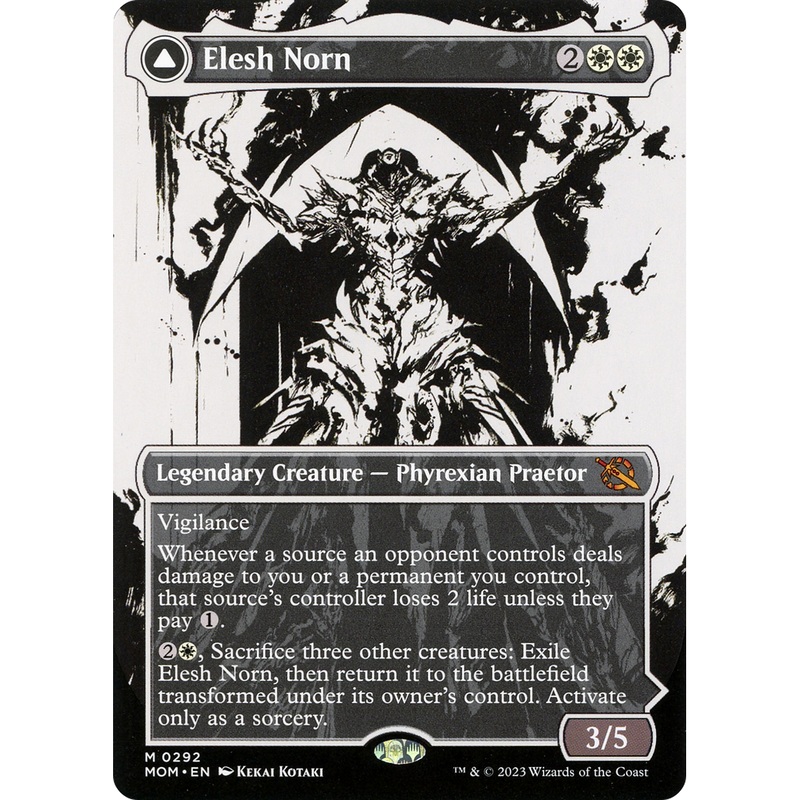 Elesh Norn // The Argent Etchings (MOM-292) - March of the Machine: (Showcase) (Borderless)