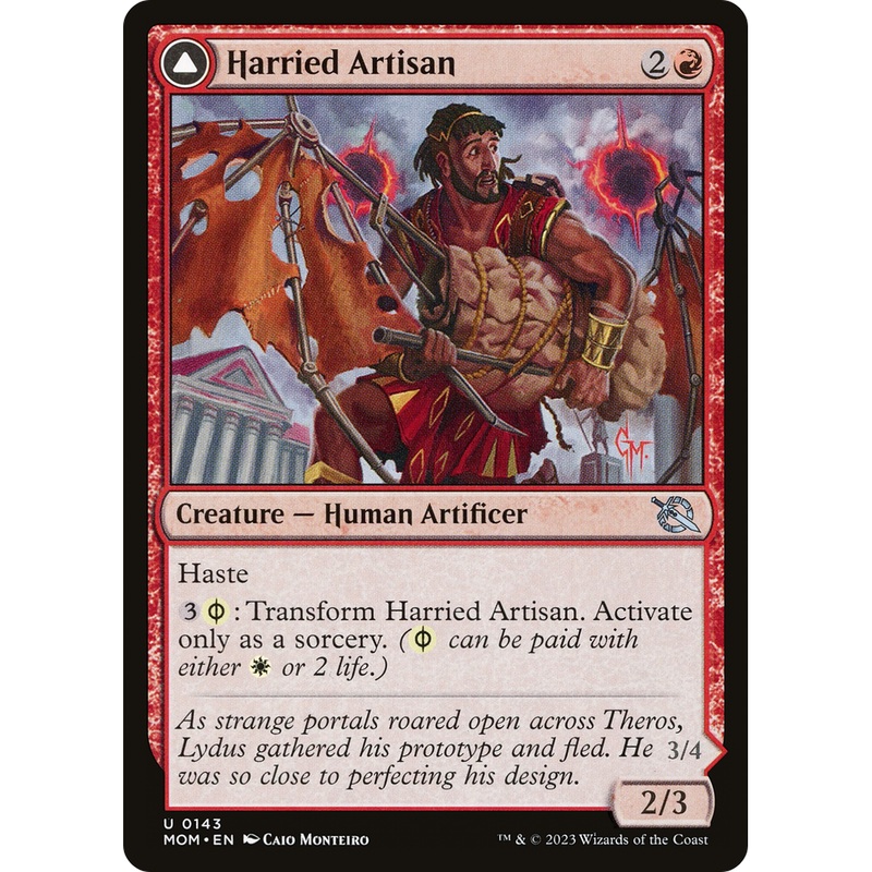 Harried Artisan // Phyrexian Skyflayer (MOM-143) - March of the Machine Foil