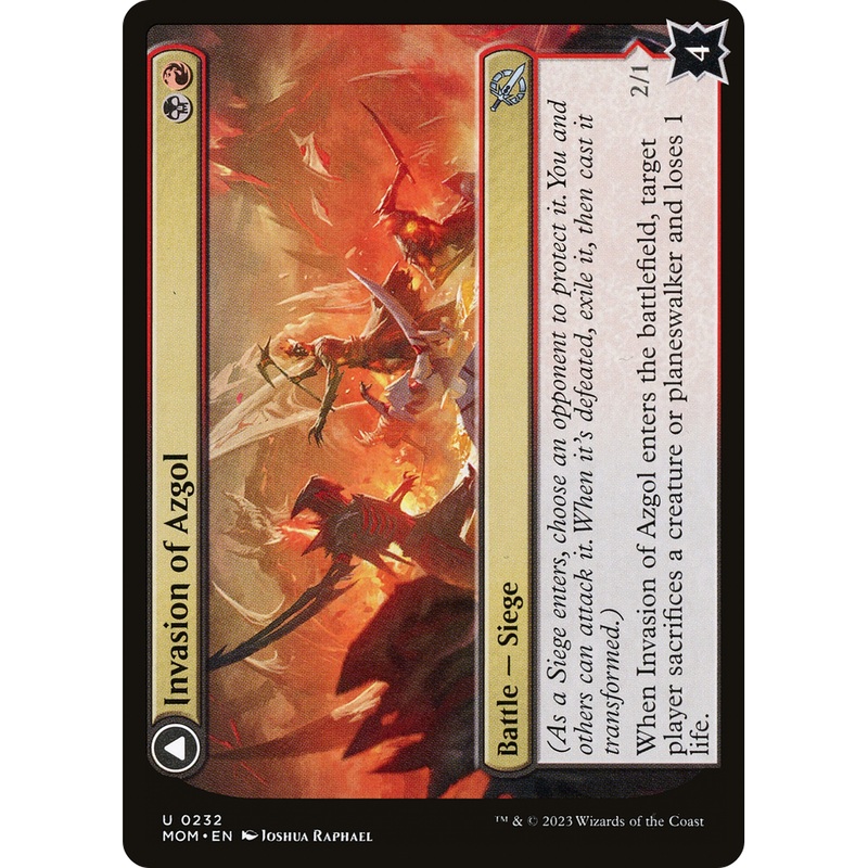 Invasion of Azgol // Ashen Reaper (MOM-232) - March of the Machine Foil