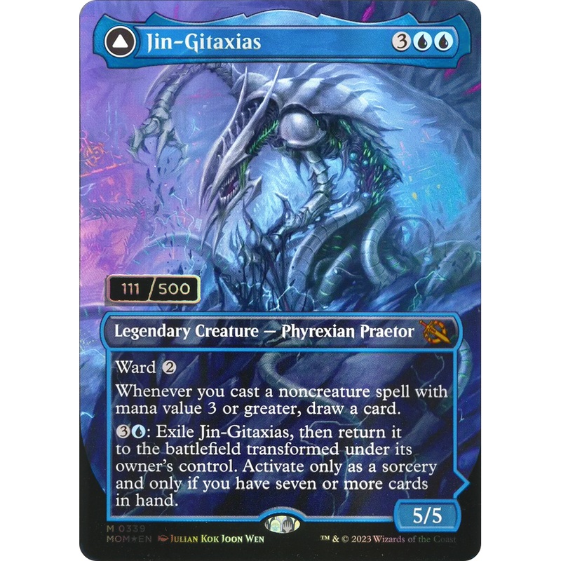 Jin-Gitaxias // The Great Synthesis (MOM-339) - March of the Machine (Borderless) Foil