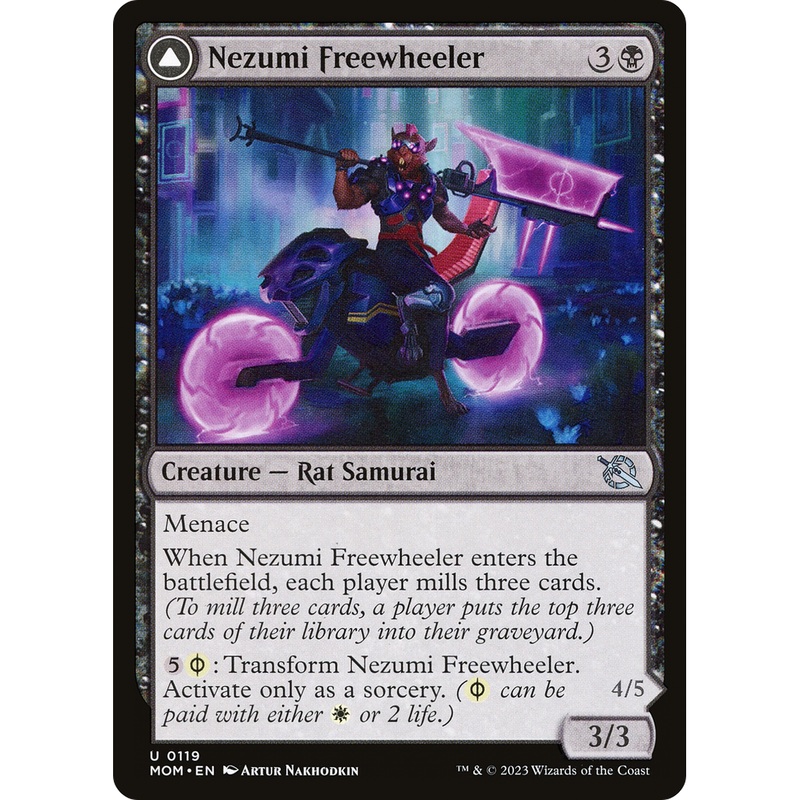 Nezumi Freewheeler // Hideous Fleshwheeler (MOM-119) - March of the Machine
