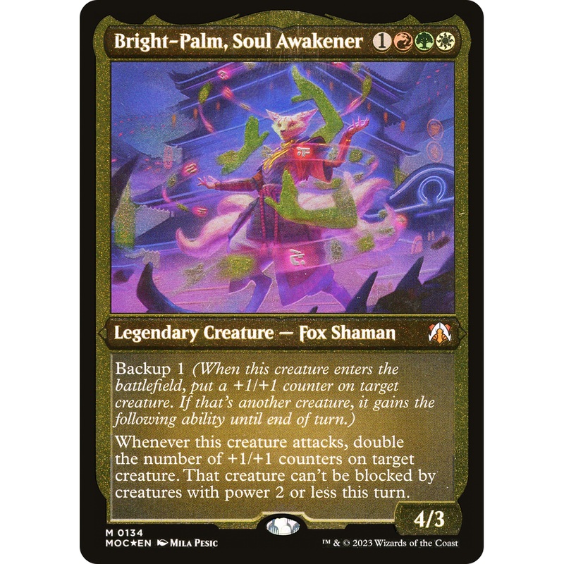 Bright-Palm, Soul Awakener (MOC-134) - March of the Machine Commander Etched Foil