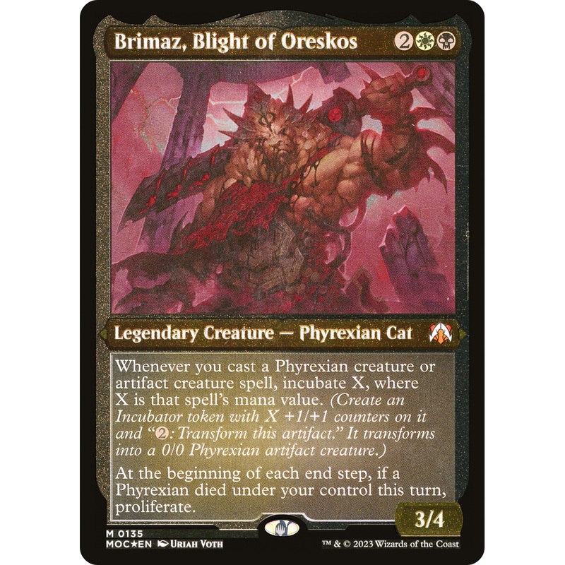 Brimaz, Blight of Oreskos (MOC-135) - March of the Machine Commander Etched Foil