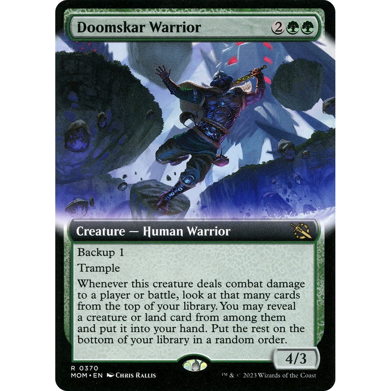 Doomskar Warrior (MOM-370) - March of the Machine: (Extended Art) Foil