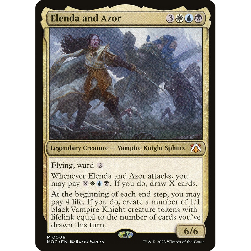 Elenda and Azor (MOC-006) - March of the Machine Commander Foil