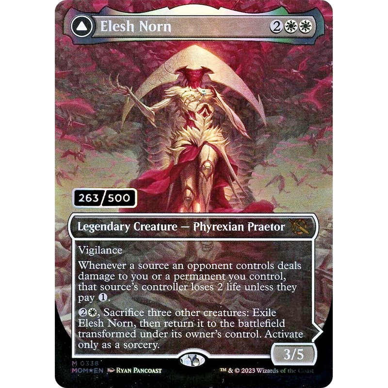Elesh Norn // The Argent Etchings (MOM-338) - March of the Machine (Borderless) Foil