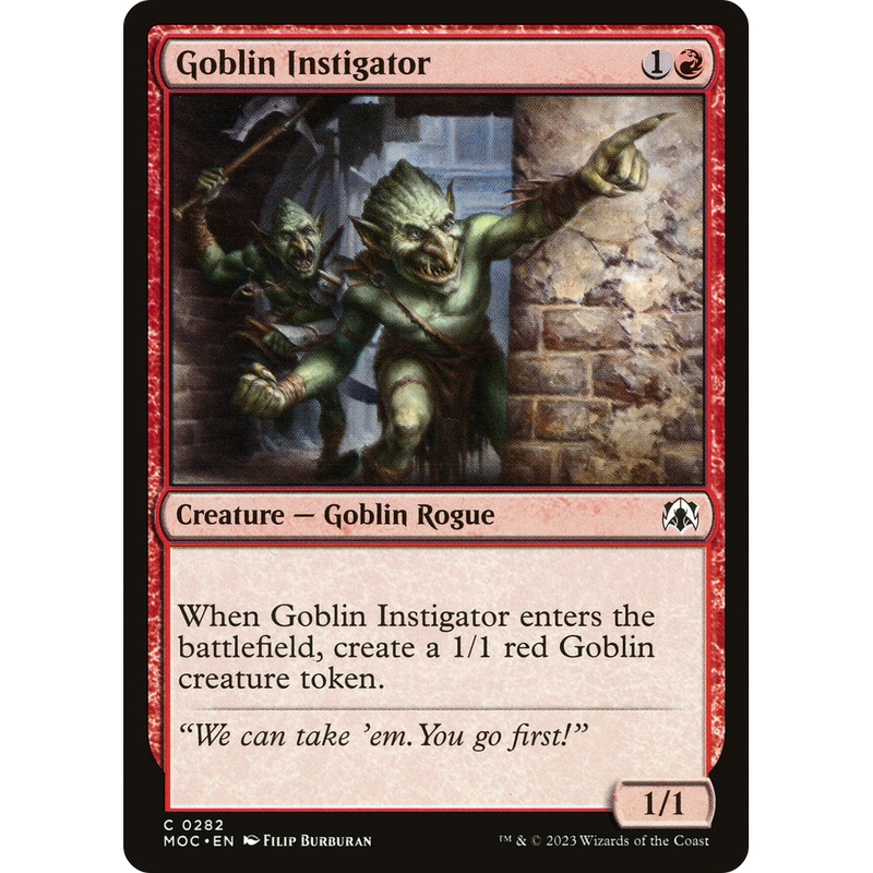 Goblin Instigator (MOC-282) - March of the Machine Commander