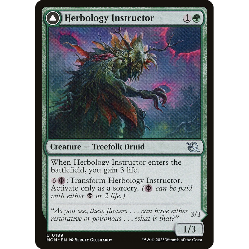 Herbology Instructor // Malady Invoker (MOM-189) - March of the Machine Foil