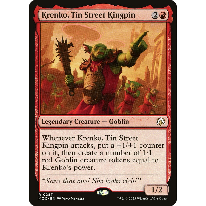 Krenko, Tin Street Kingpin (MOC-287) - March of the Machine Commander