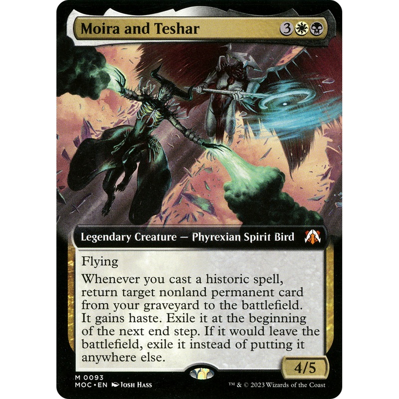 Moira and Teshar (MOC-093) - March of the Machine Commander: (Extended Art) Foil