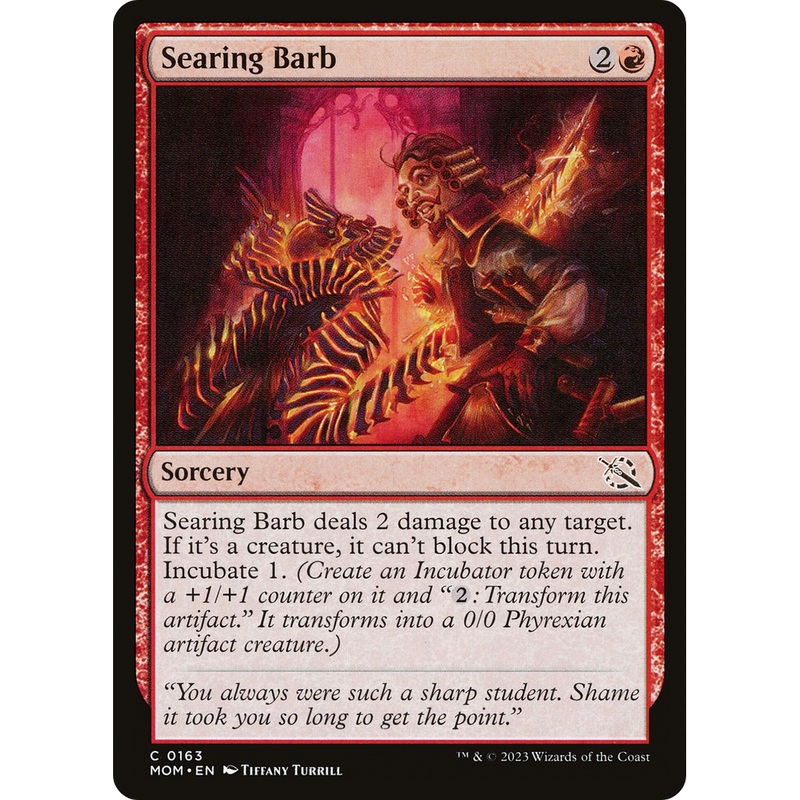 Searing Barb (MOM-163) - March of the Machine Foil