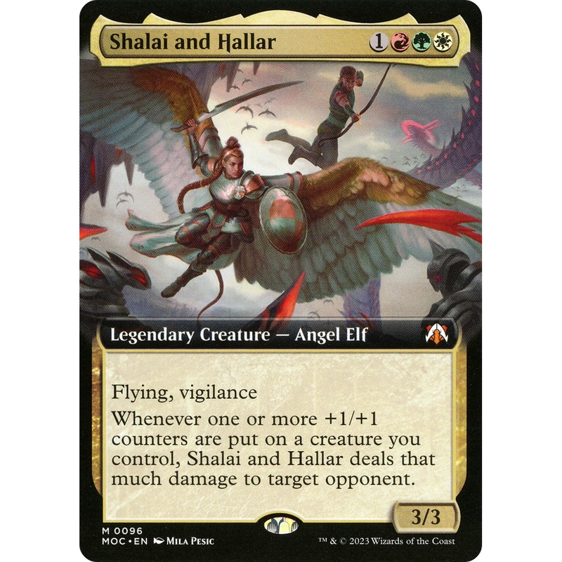 Shalai and Hallar (MOC-096) - March of the Machine Commander: (Extended Art) Foil