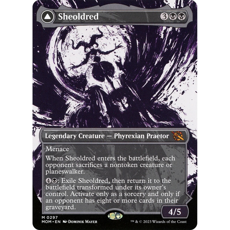 Sheoldred // The True Scriptures (MOM-297) - March of the Machine: (Showcase) (Borderless)