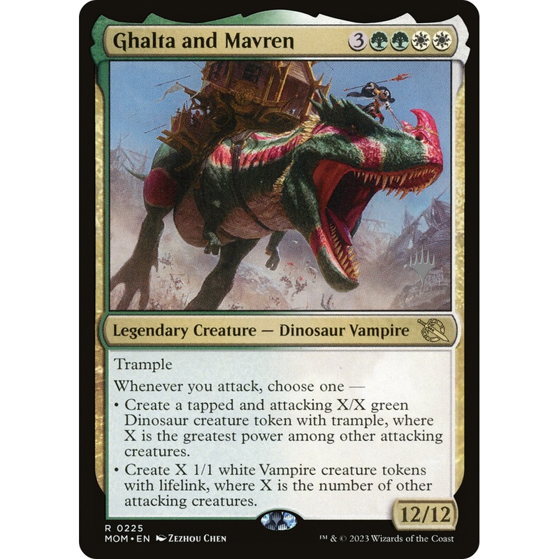 Ghalta and Mavren (PPMOM-225P) - March of the Machine Promos Foil