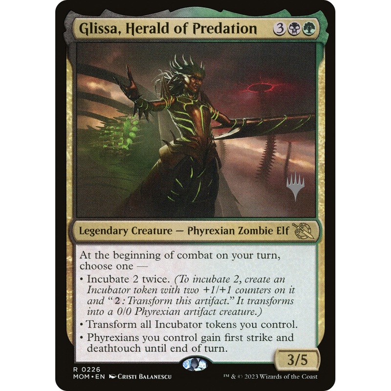 Glissa, Herald of Predation (PPMOM-226P) - March of the Machine Promos Foil