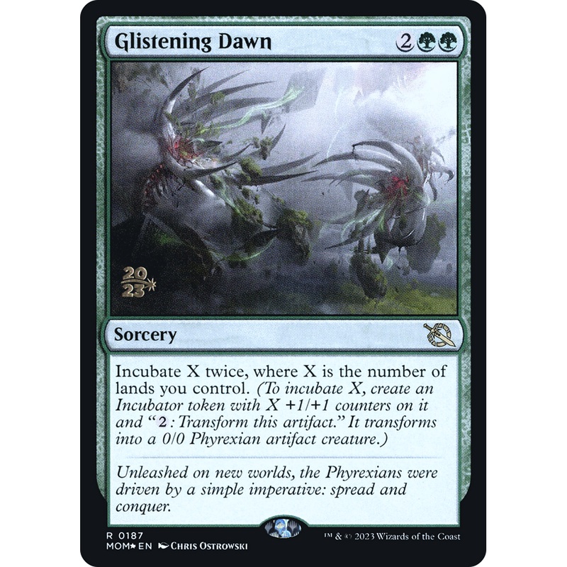 Glistening Dawn (PRE-187S) - March of the Machine Promos Foil