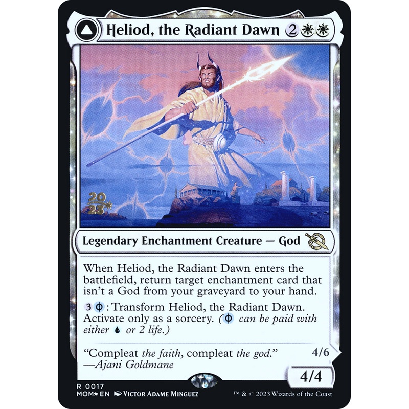 Heliod, the Radiant Dawn // Heliod, the Warped Eclipse (PRE-17S) - March of the Machine Promos: (enchantment) Foil