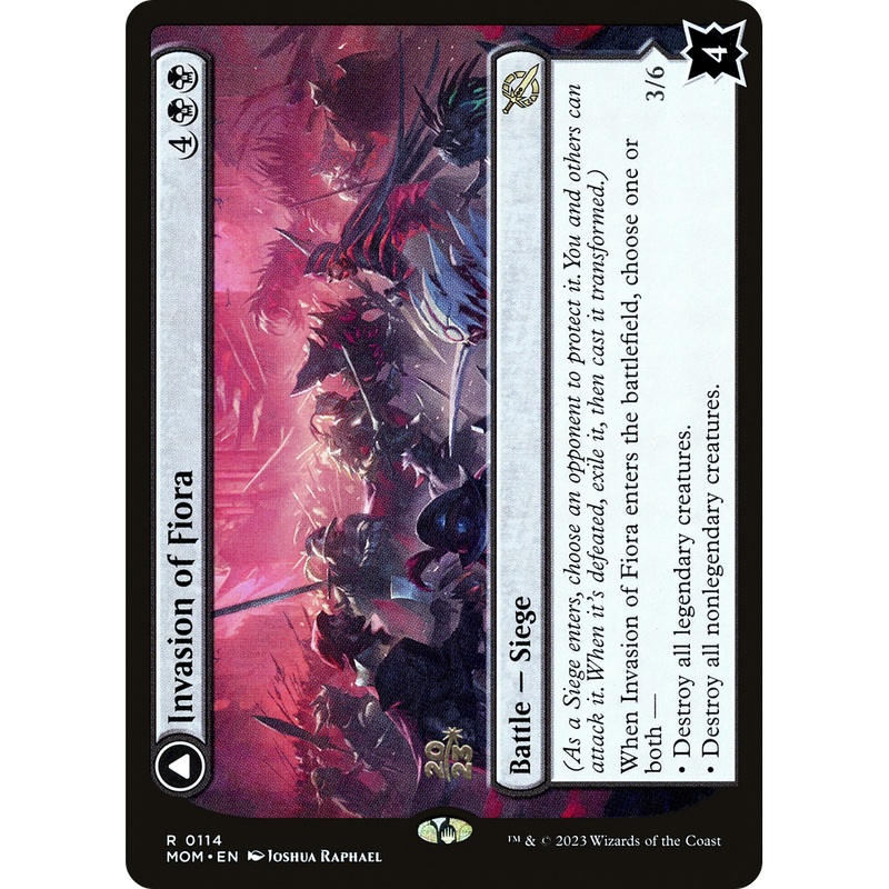 Invasion of Fiora // Marchesa, Resolute Monarch (PRE-114S) - March of the Machine Promos Foil