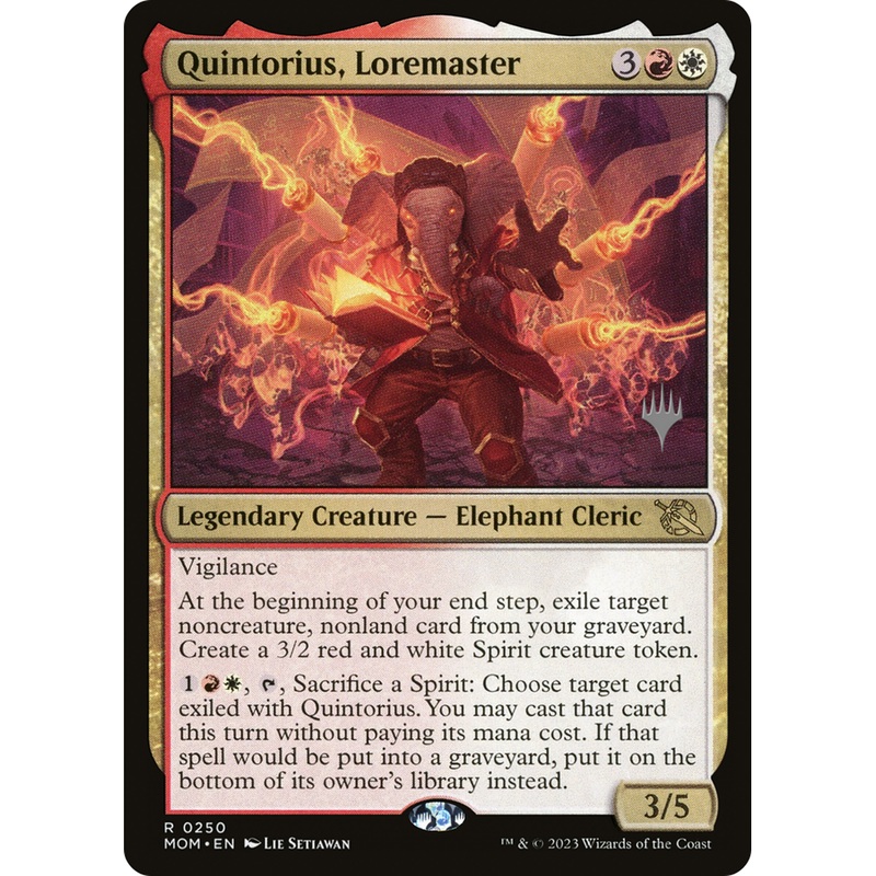 Quintorius, Loremaster (PPMOM-250P) - March of the Machine Promos