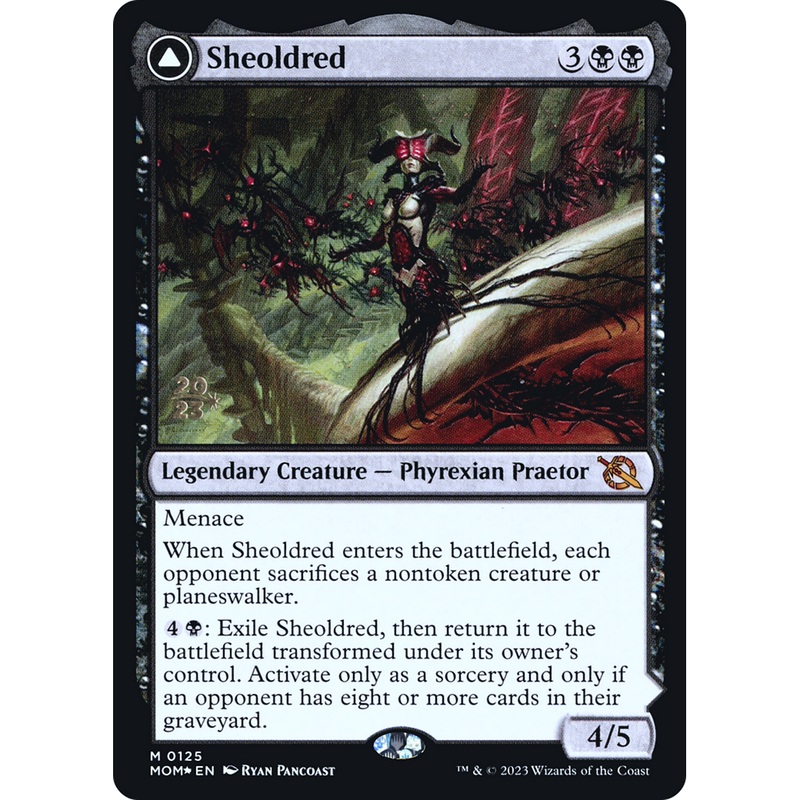 Sheoldred // The True Scriptures (PRE-125S) - March of the Machine Promos Foil