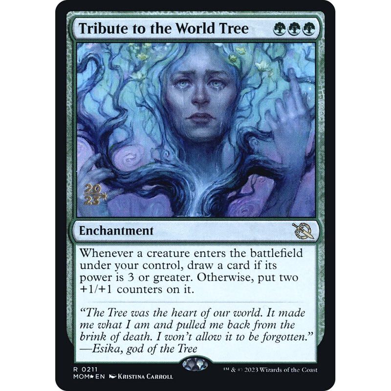Tribute to the World Tree (PRE-211S) - March of the Machine Promos Foil