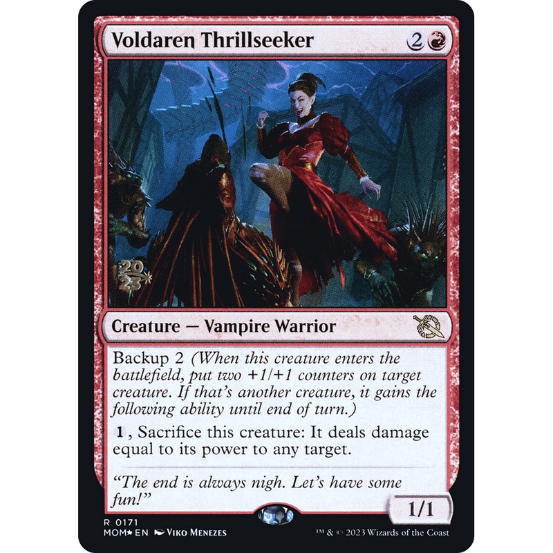 Voldaren Thrillseeker (PRE-171S) - March of the Machine Promos Foil