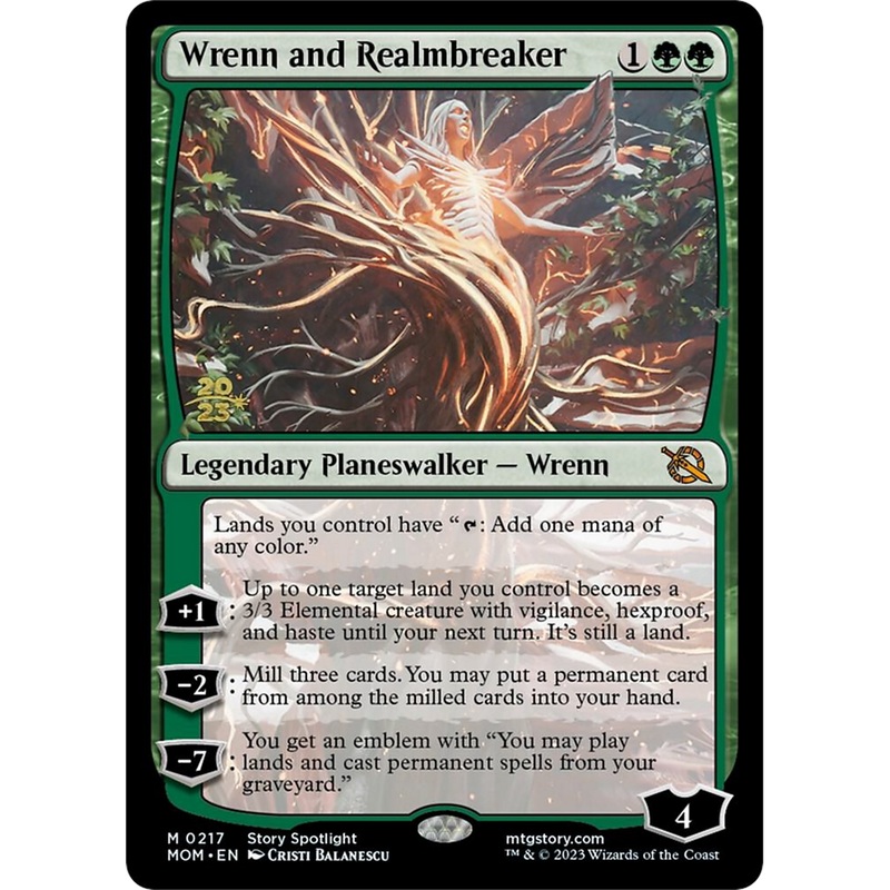 Wrenn and Realmbreaker (PRE-217S) - March of the Machine Promos Foil